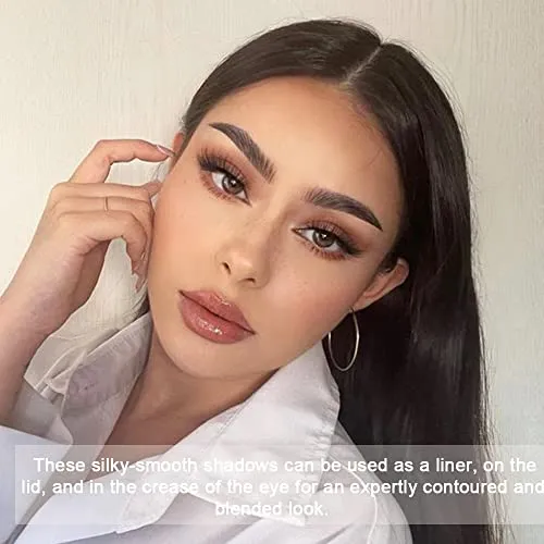 10Colors Light Brown Nude Silver Eyeshadow Palette Makeup,Natural Neutral Highly Pigmented Eye Shadow,Naturing-Looking Long Lasting
