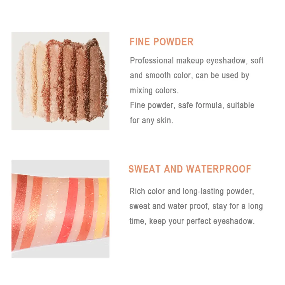 12 Colors Shimmer Eyeshadow Matte Glitter Eye Shadow Palette Natural Waterproof Long Lasting Pigmented (Set05)