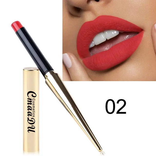 12 Shade 1PC Waterproof Lipstick Matte Pumpkin Color
