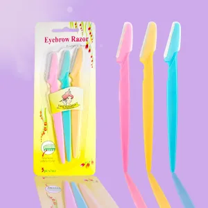 1254 Eyebrow Painless Facial Hair Remover Razor for Face, Women and Men (3 Pack)