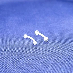 16G Acrylic Eyebrow-Bio Plast Retainer