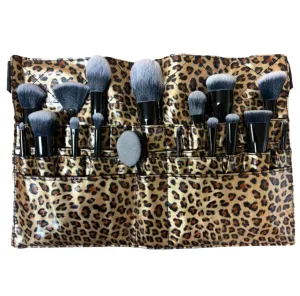 17pc Makeup Brush Set Includes Free Brush Apron