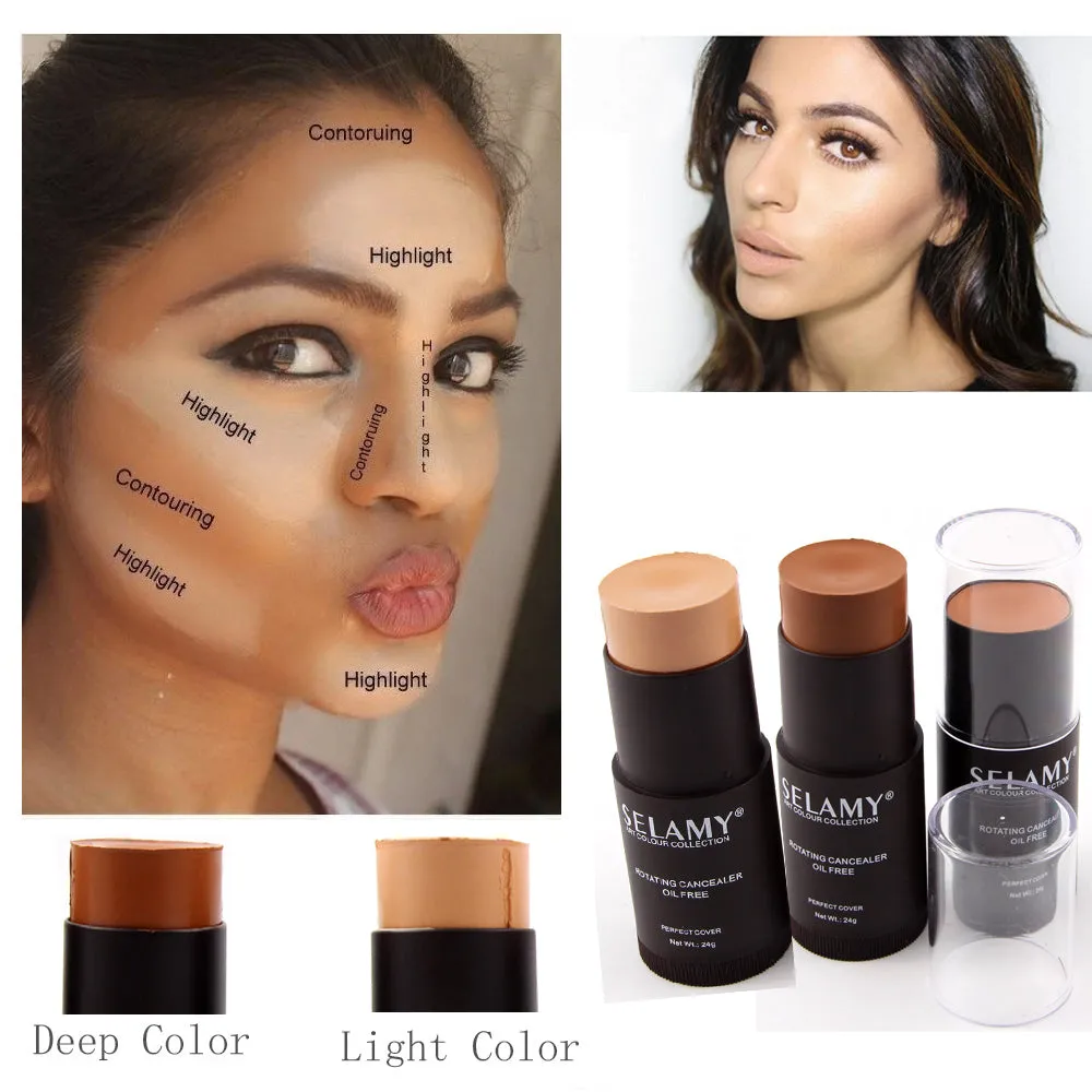 1pcs Foundation Makeup Full Cover Contour Face Concealer Base Primer Moisturizer
