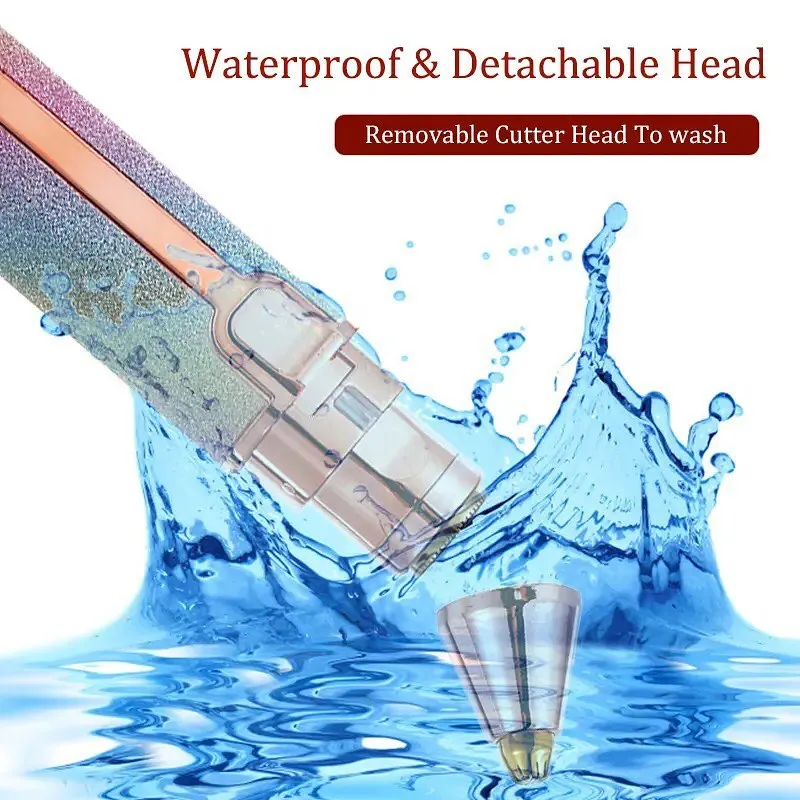 2 in 1 Rechargeable Electric Eyebrow Trimmer Epilator Female Body Facial Lipstick Shape Hair Removal Mini Painless Razor Shaver