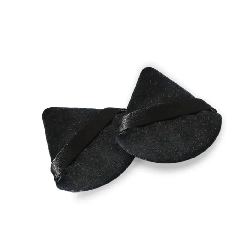 2 x Black Triangle Powder Puffs