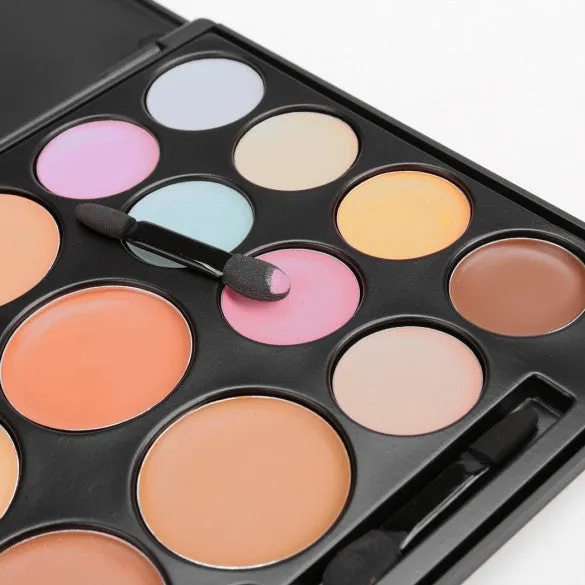 20 Colors Makeup Face Cream Concealer Palette   Powder Brush