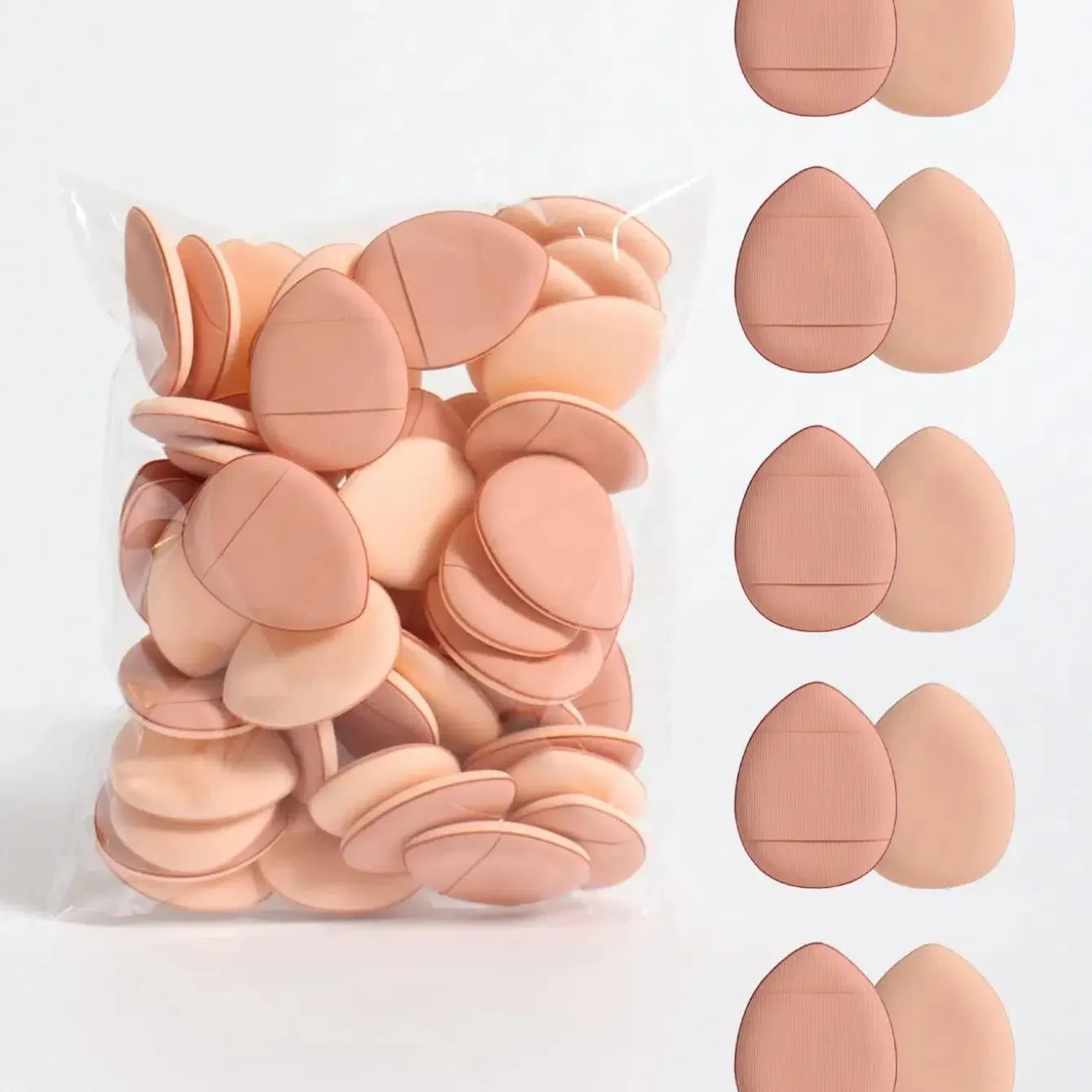 20pcs Finger Air Cushion Sponge Powder Puff Set for Flawless Makeup Application