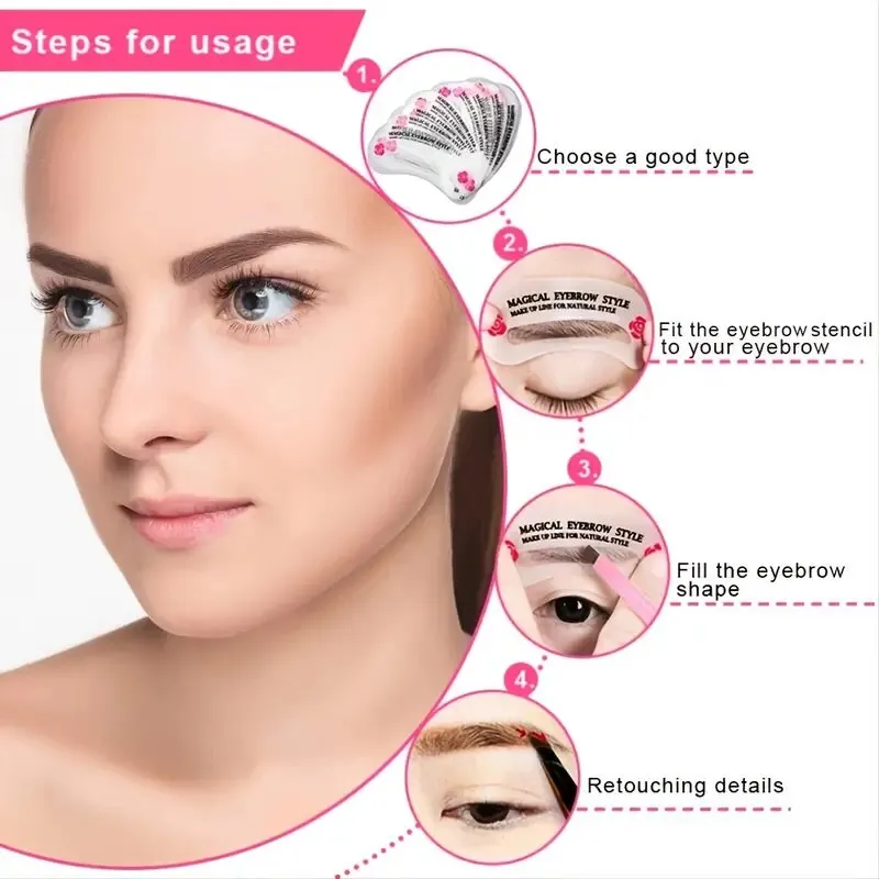24 Pieces Eyebrow Templates Eyebrow Beauty Templates Set Styling Templates DIY Tools