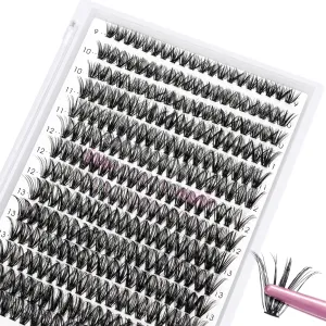 280 Pcs Individual Lashes 40D-D-0.07-9-16mix Cluster Lashes 10D 20D C D Curl Wispy Lashes Bottom Lashes DIY Lashes At Home（40D-D-0.07-9-16mix）