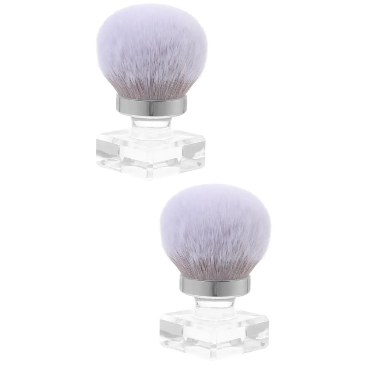 2pcs Nail Brush and Powder Brush Multi-function Makeup Tool for Nail Art Blush and Loose Powder -wear Handle Material for Skin