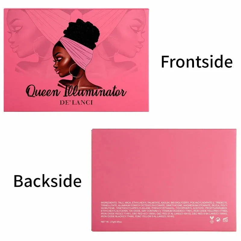 (3 in 1 Combo) De'lanci La Catrina 54 Colors   De'lanci Pressed Glitter   De'lanci Highlighter Palette