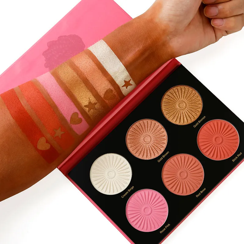 (3 in 1 Combo) De'lanci La Catrina 54 Colors   De'lanci Pressed Glitter   De'lanci Highlighter Palette