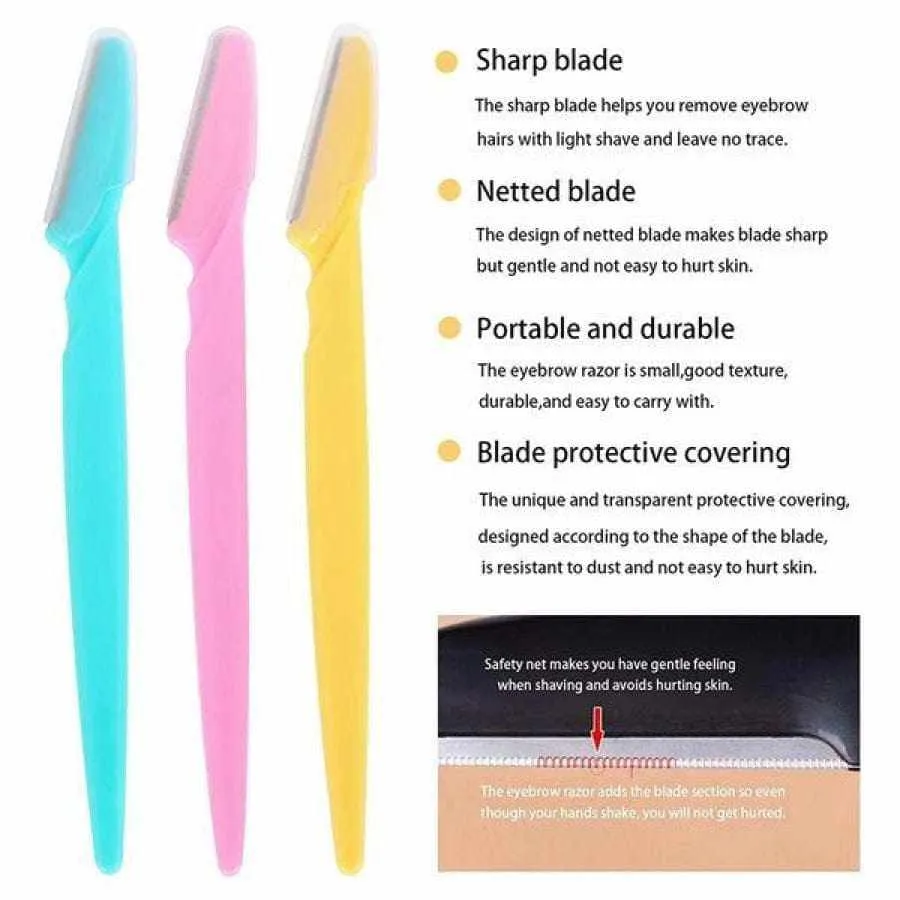 3 Piece Ladies Exfoliating Face Razor And Eyebrow Trimmer/Epilator