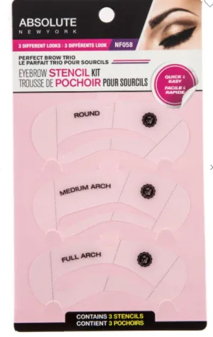 3 Shape Eyebrow Stencil Kit