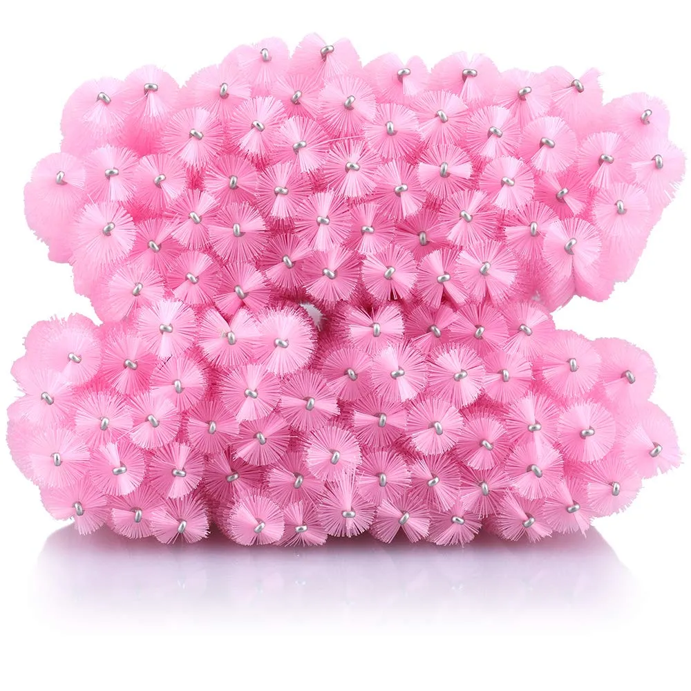 300PCS Crystal Eyelash Mascara Brushes Wands Applicator Makeup Kits (Pink) Pink