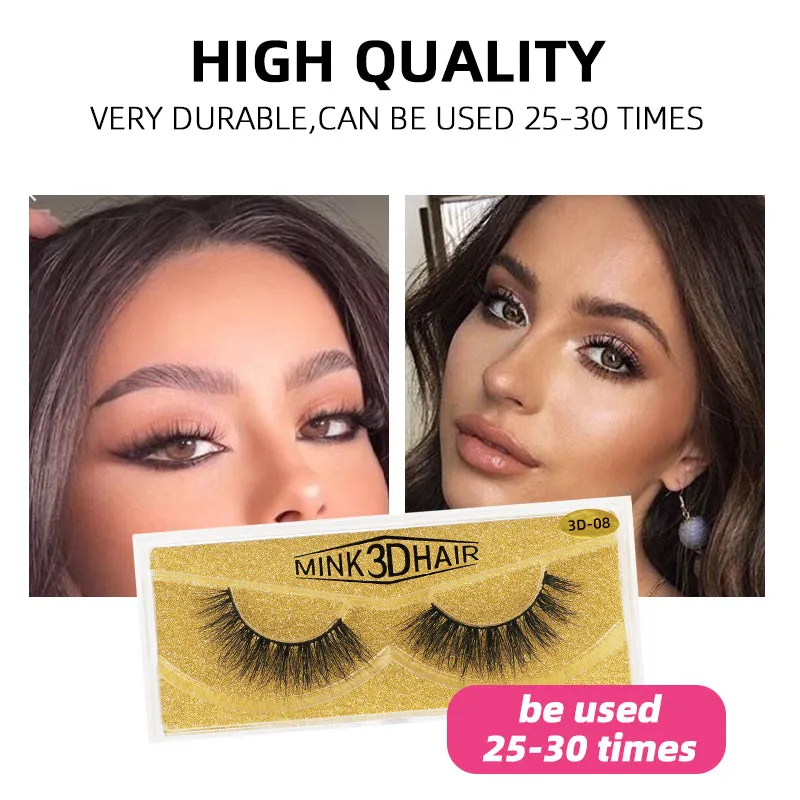 3D Enlarge Cruelty Free Mink Hair False Eyelash 3D03