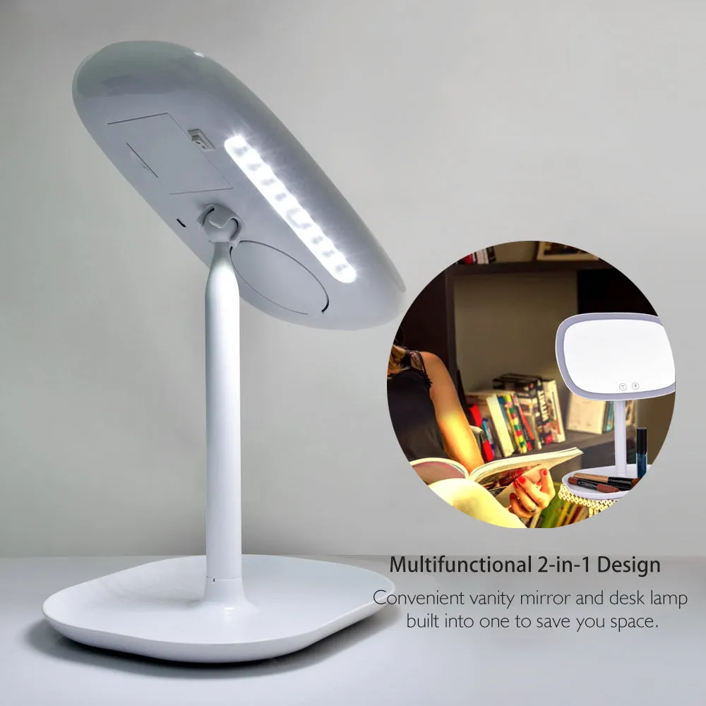 47 LED Lights 360 Rotating Desktop Mirror Touch