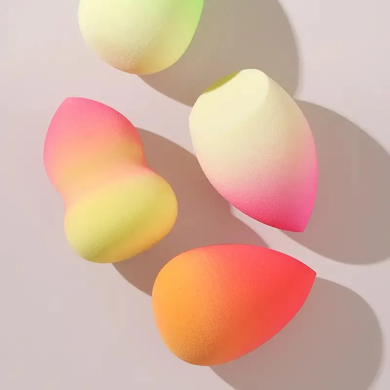 4PC Beauty Make Up Puff Blender Foundation Sponge Teardrop Eggs Soft Beauty Egg Cosmetic Puff Makeup Sponge Cushion Sponge