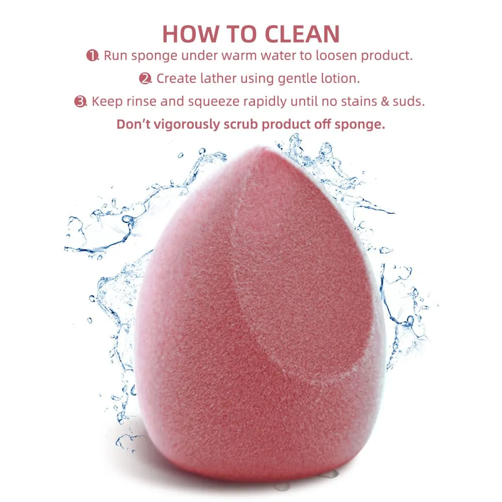 4PCS Microfiber Velvet Sponge Soft Makeup Sponge
