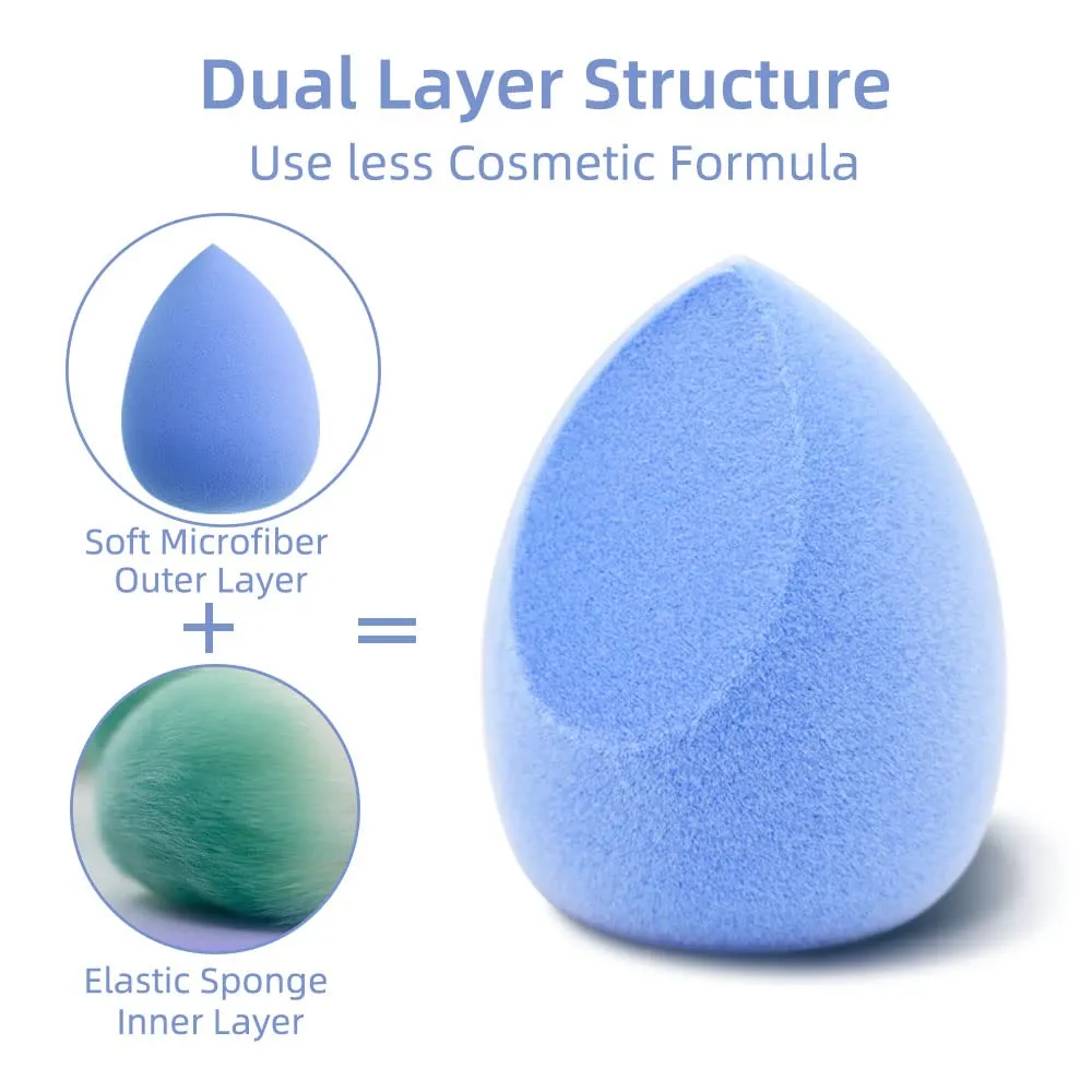 4PCS Microfiber Velvet Sponge Soft Makeup Sponge