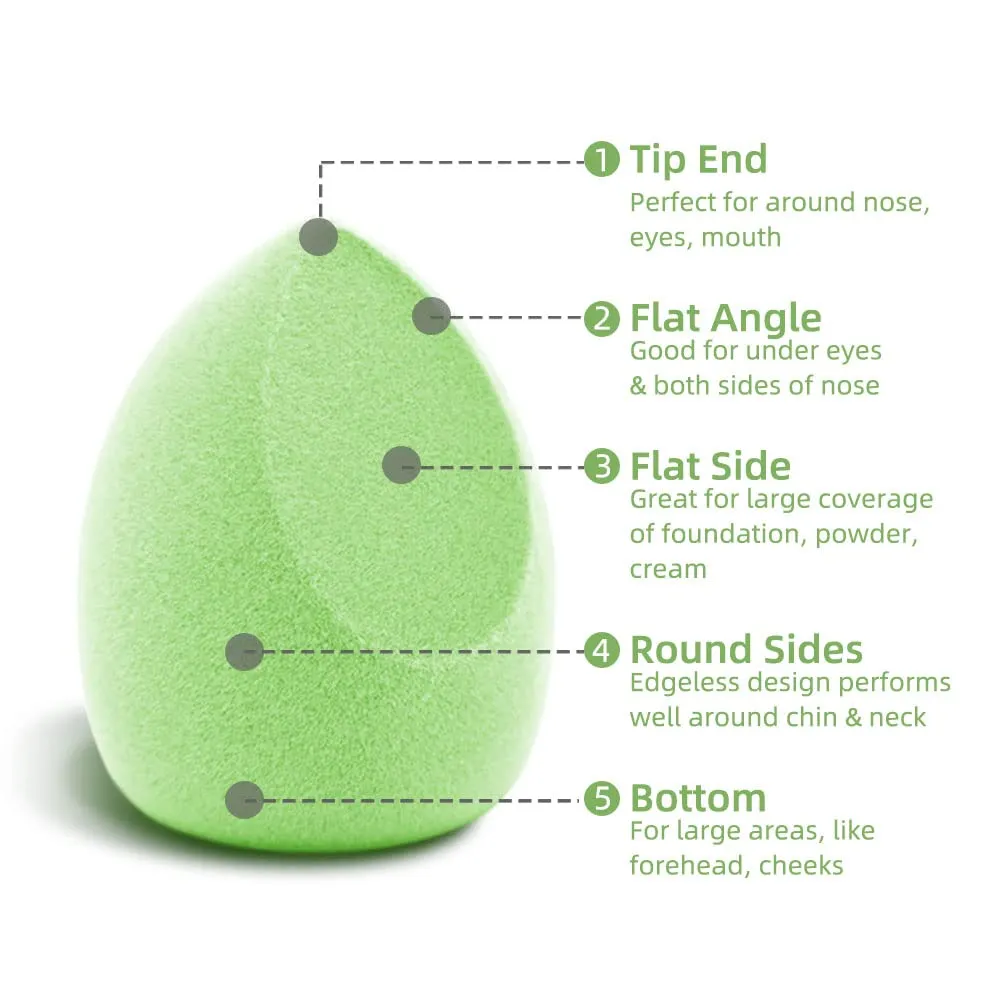 4PCS Microfiber Velvet Sponge Soft Makeup Sponge