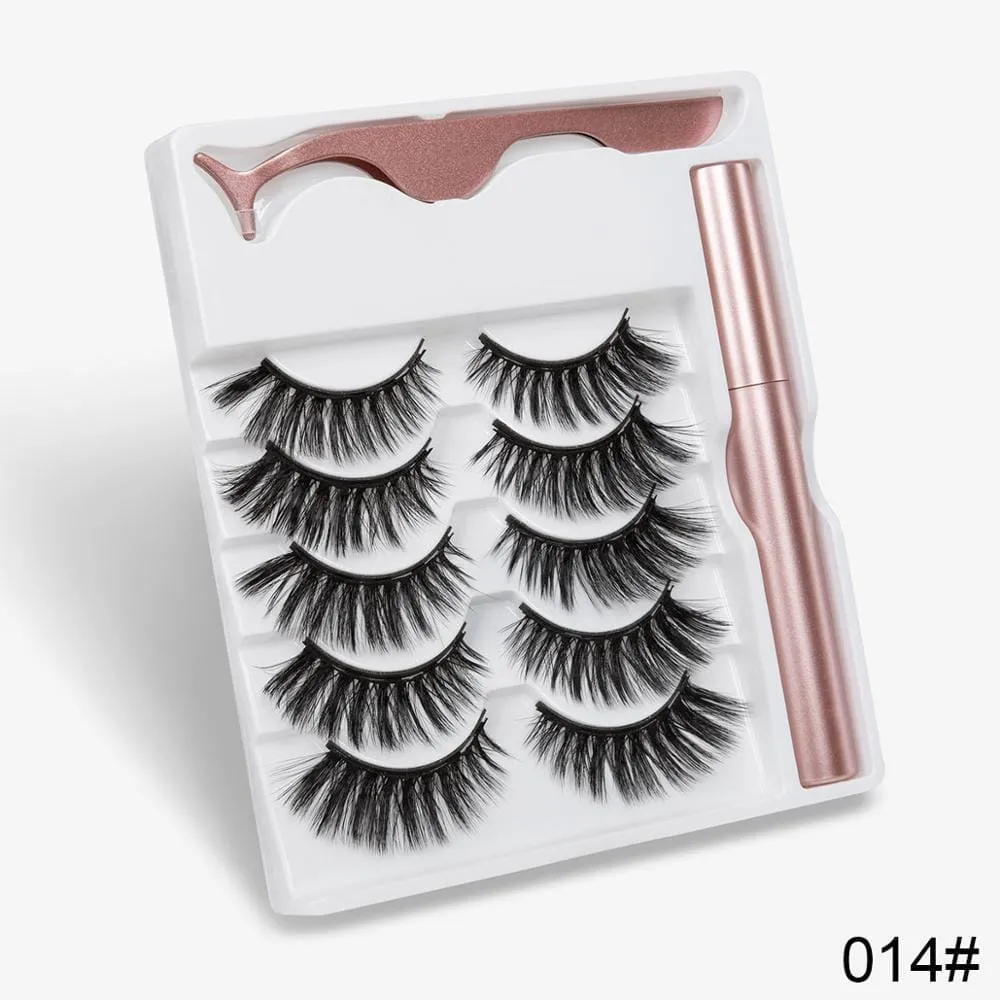 5 Pairs Magnetic Eyelashes Natural long Magnetic False Eyelashes