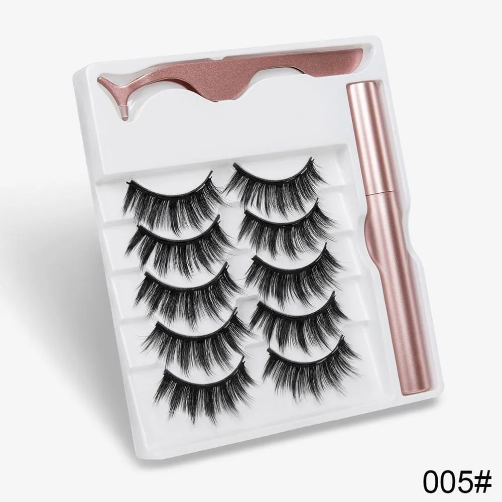 5 Pairs Magnetic Eyelashes Natural long Magnetic False Eyelashes