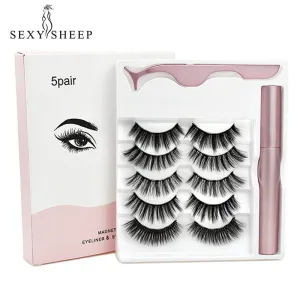 5 Pairs Magnetic Eyelashes Natural long Magnetic False Eyelashes