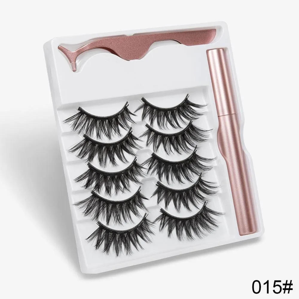5 Pairs Magnetic Eyelashes Natural long Magnetic False Eyelashes