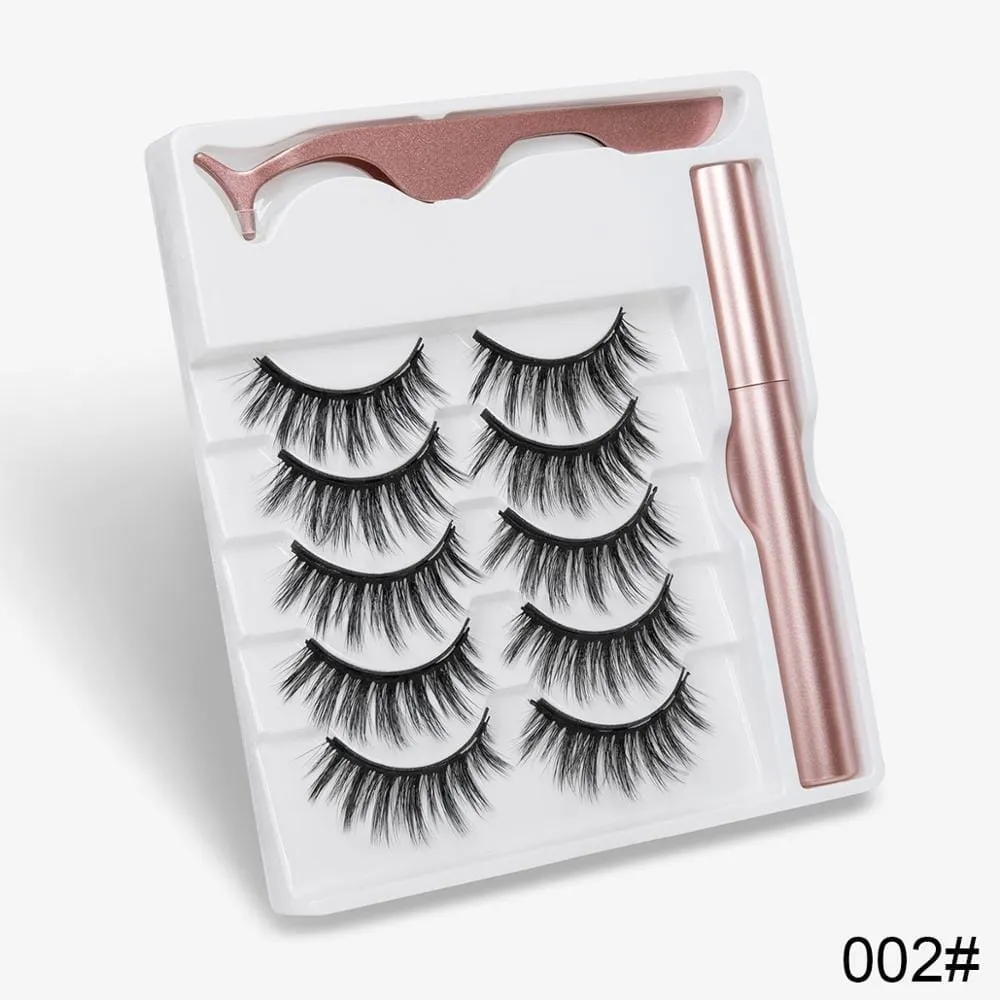 5 Pairs Magnetic Eyelashes Natural long Magnetic False Eyelashes
