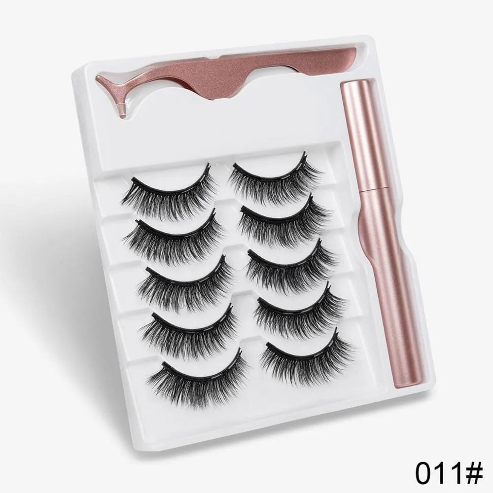 5 Pairs Magnetic Eyelashes Natural long Magnetic False Eyelashes