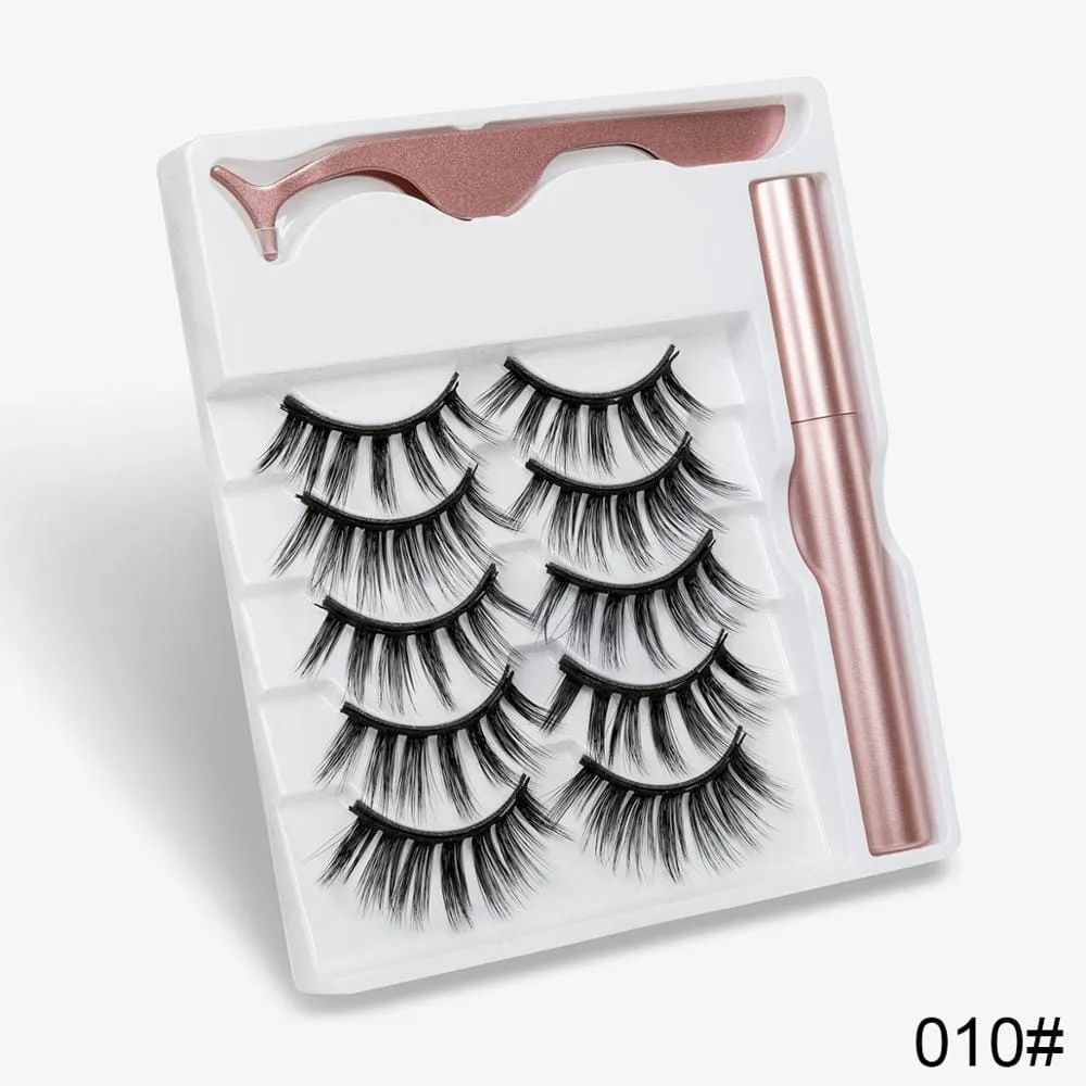 5 Pairs Magnetic Eyelashes Natural long Magnetic False Eyelashes