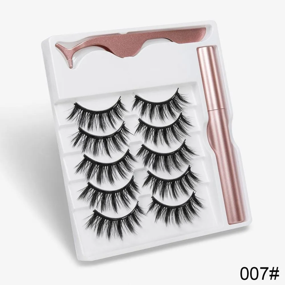 5 Pairs Magnetic Eyelashes Natural long Magnetic False Eyelashes