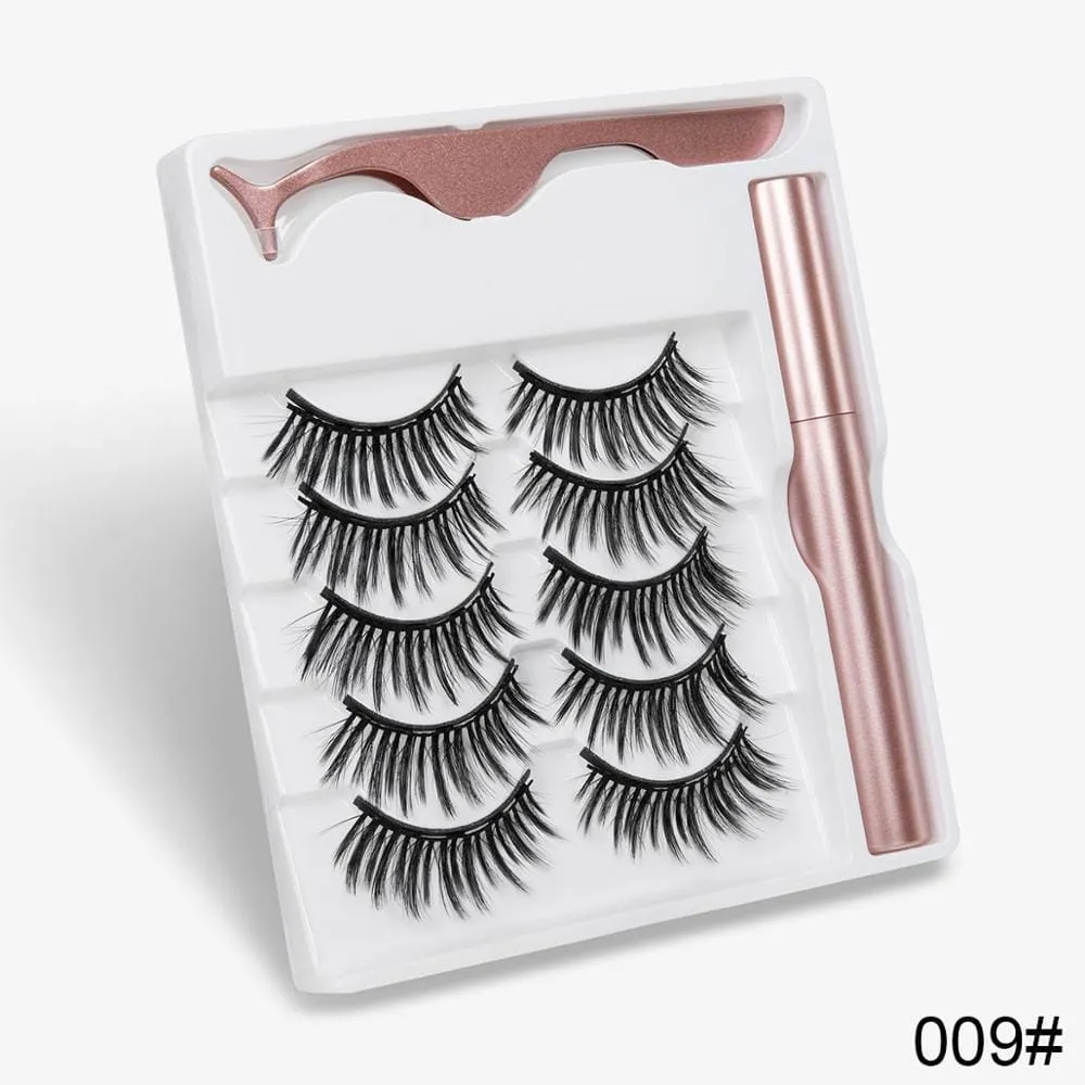 5 Pairs Magnetic Eyelashes Natural long Magnetic False Eyelashes