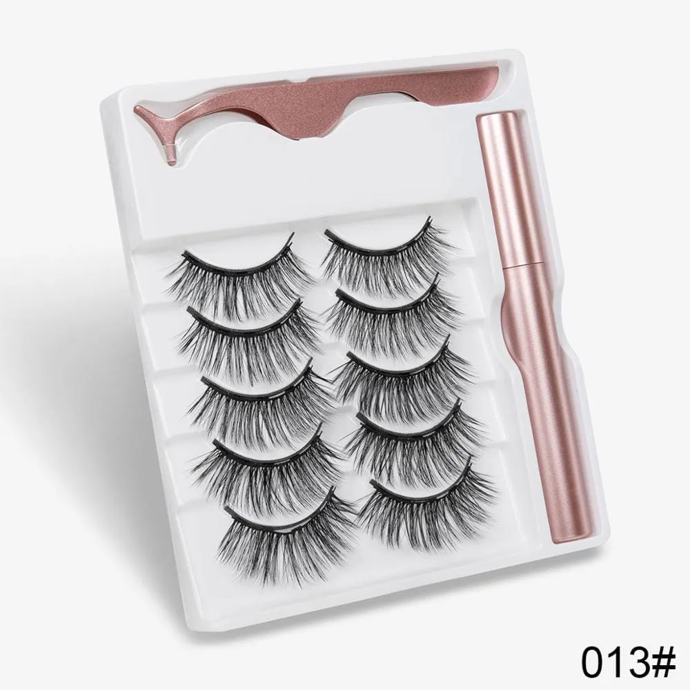 5 Pairs Magnetic Eyelashes Natural long Magnetic False Eyelashes