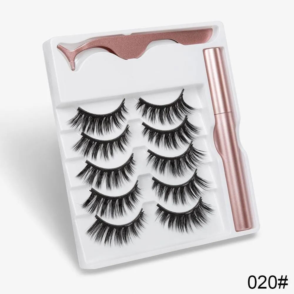 5 Pairs Magnetic Eyelashes Natural long Magnetic False Eyelashes
