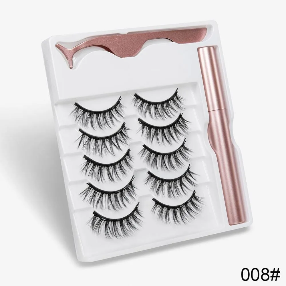 5 Pairs Magnetic Eyelashes Natural long Magnetic False Eyelashes