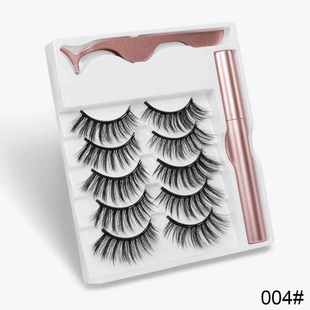 5 Pairs Magnetic Eyelashes Natural long Magnetic False Eyelashes
