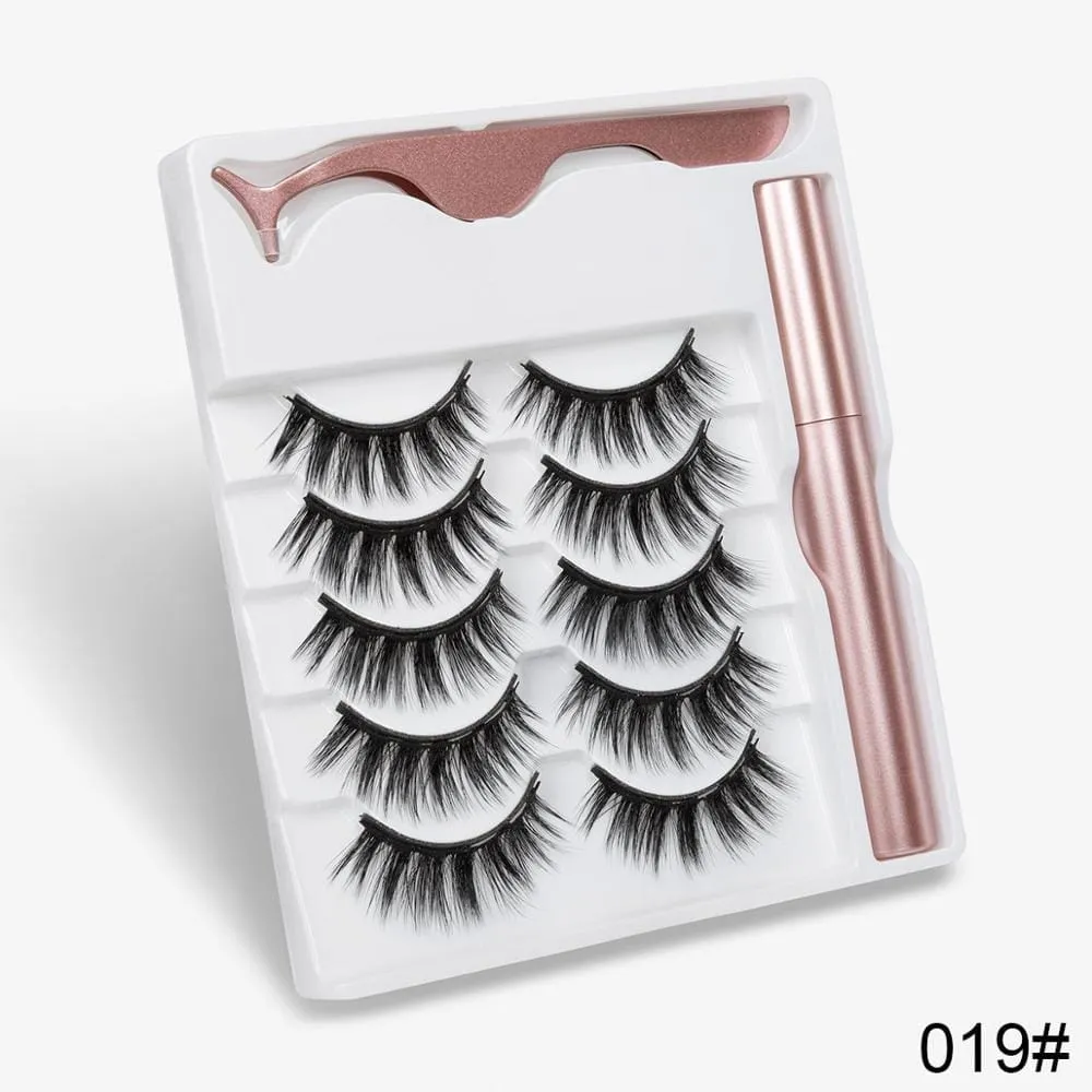 5 Pairs Magnetic Eyelashes Natural long Magnetic False Eyelashes