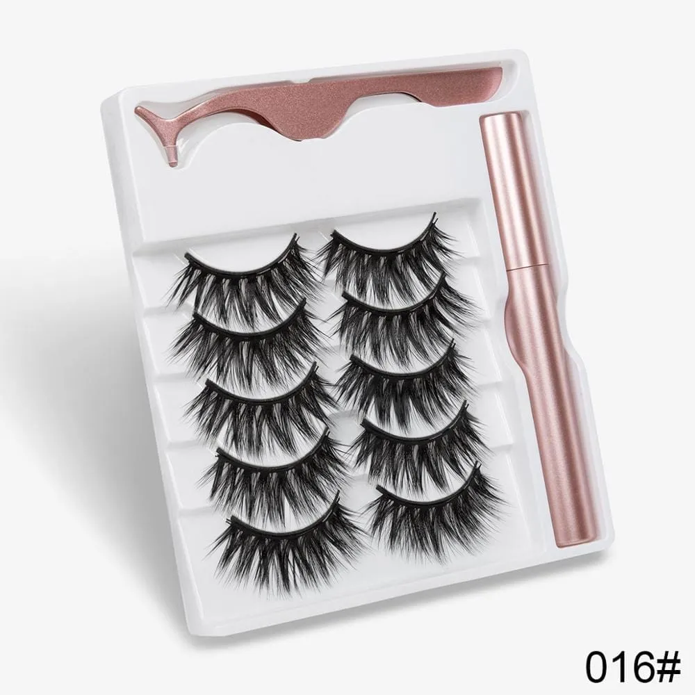 5 Pairs Magnetic Eyelashes Natural long Magnetic False Eyelashes