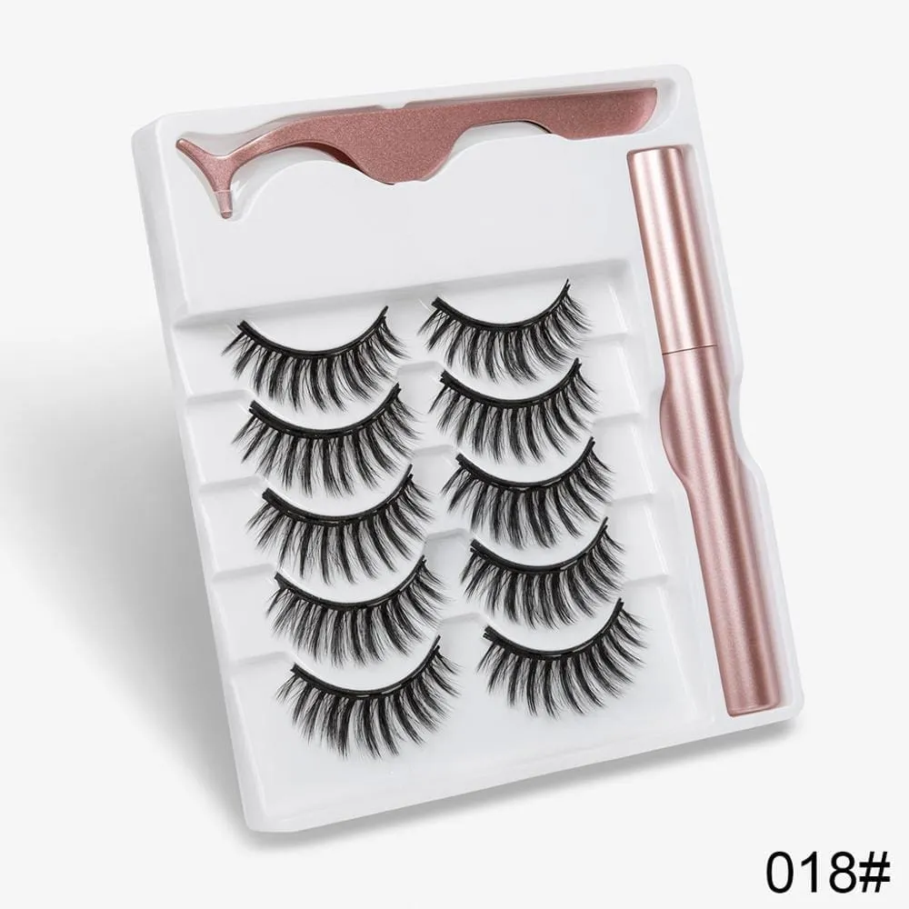 5 Pairs Magnetic Eyelashes Natural long Magnetic False Eyelashes