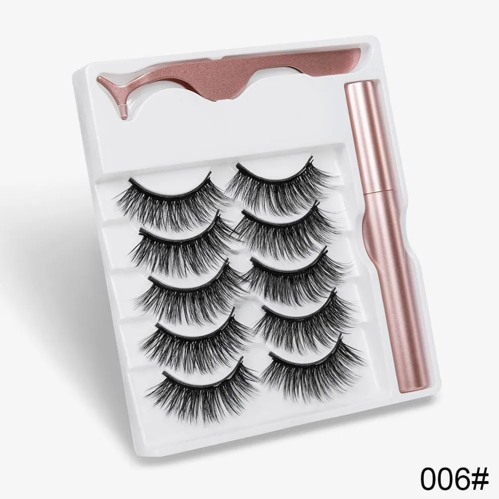 5 Pairs Magnetic Eyelashes Natural long Magnetic False Eyelashes
