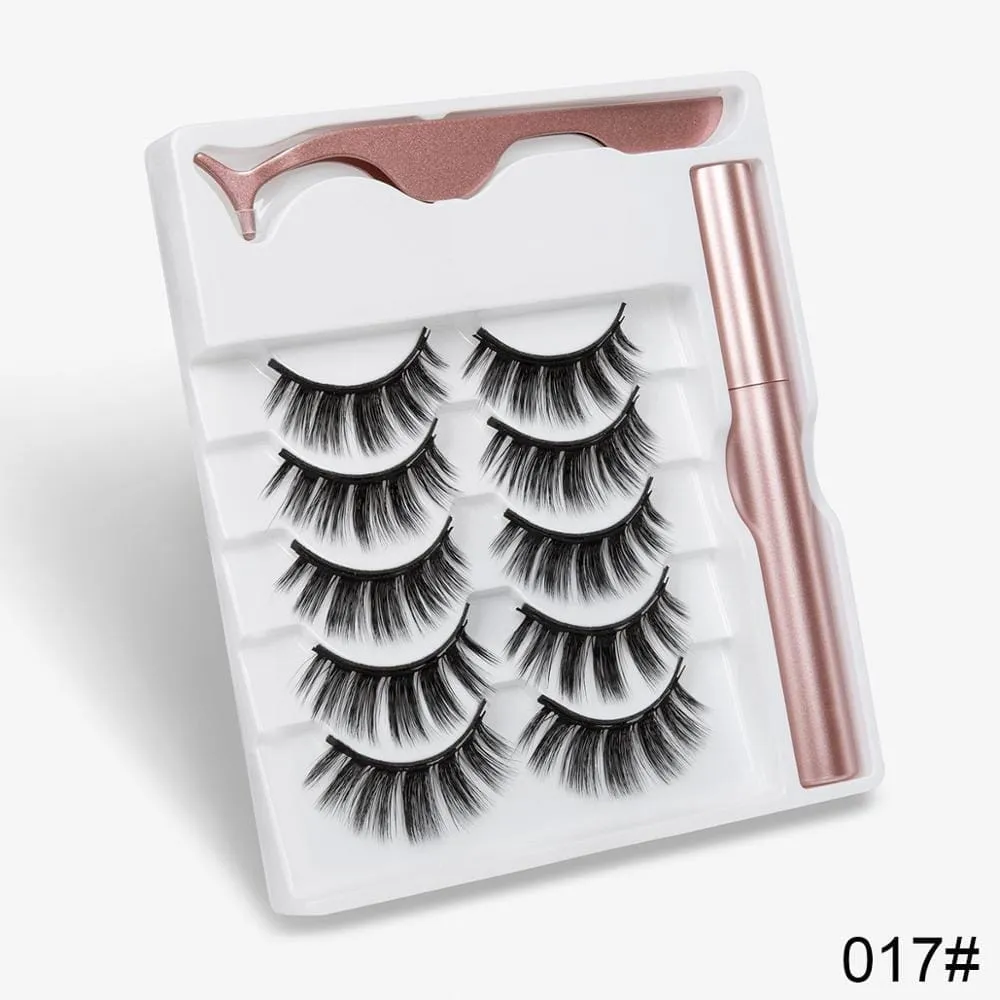 5 Pairs Magnetic Eyelashes Natural long Magnetic False Eyelashes