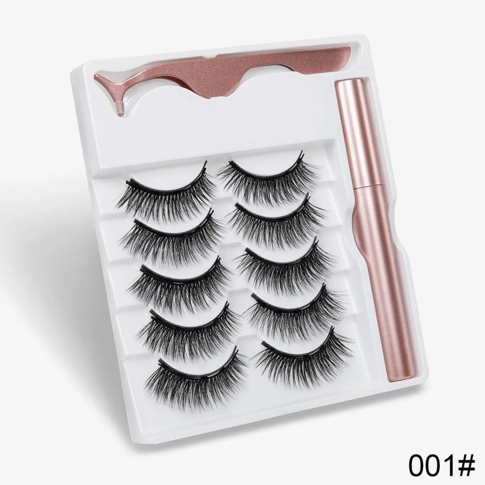 5 Pairs Magnetic Eyelashes Natural long Magnetic False Eyelashes