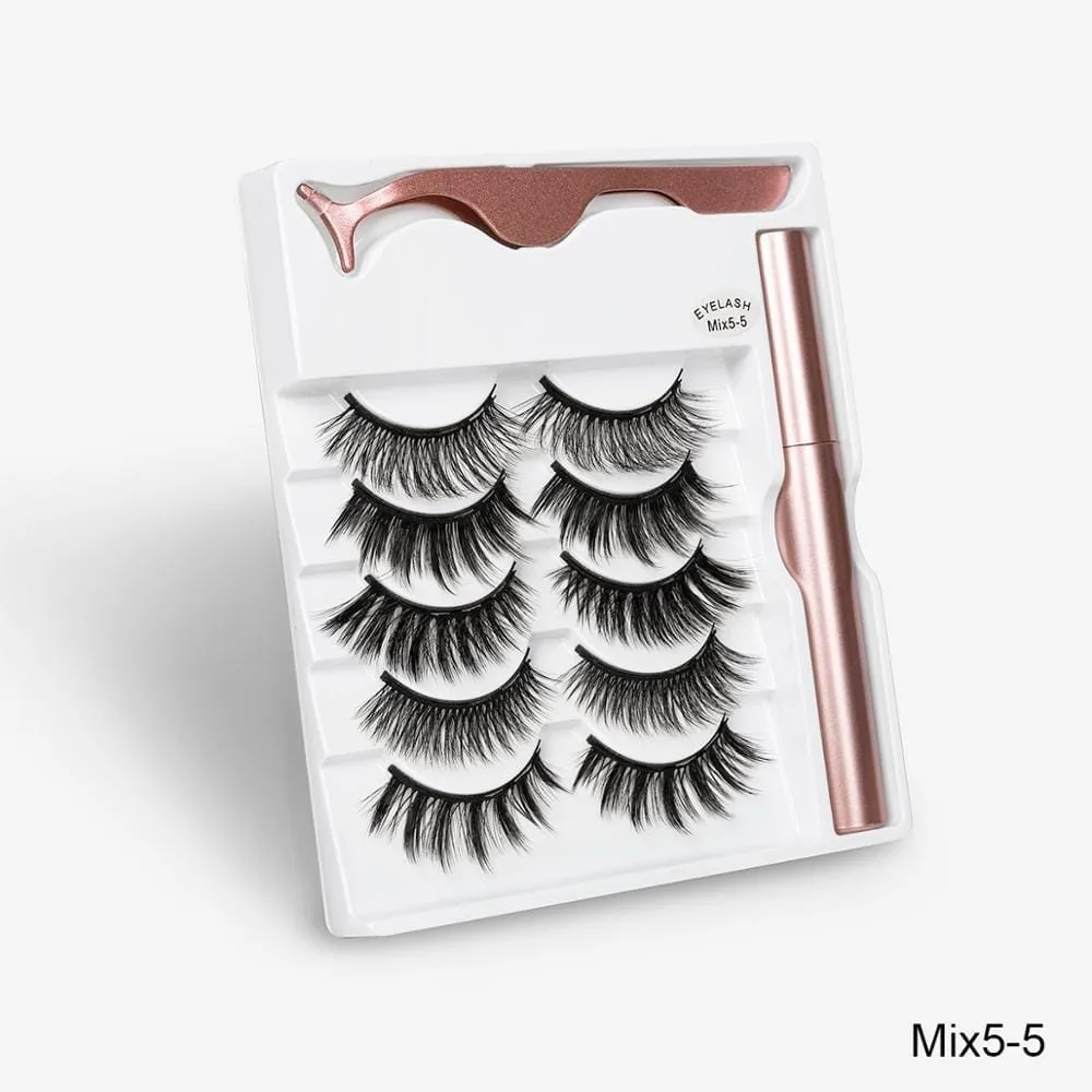 5 Pairs Magnetic Eyelashes Natural long Magnetic False Eyelashes
