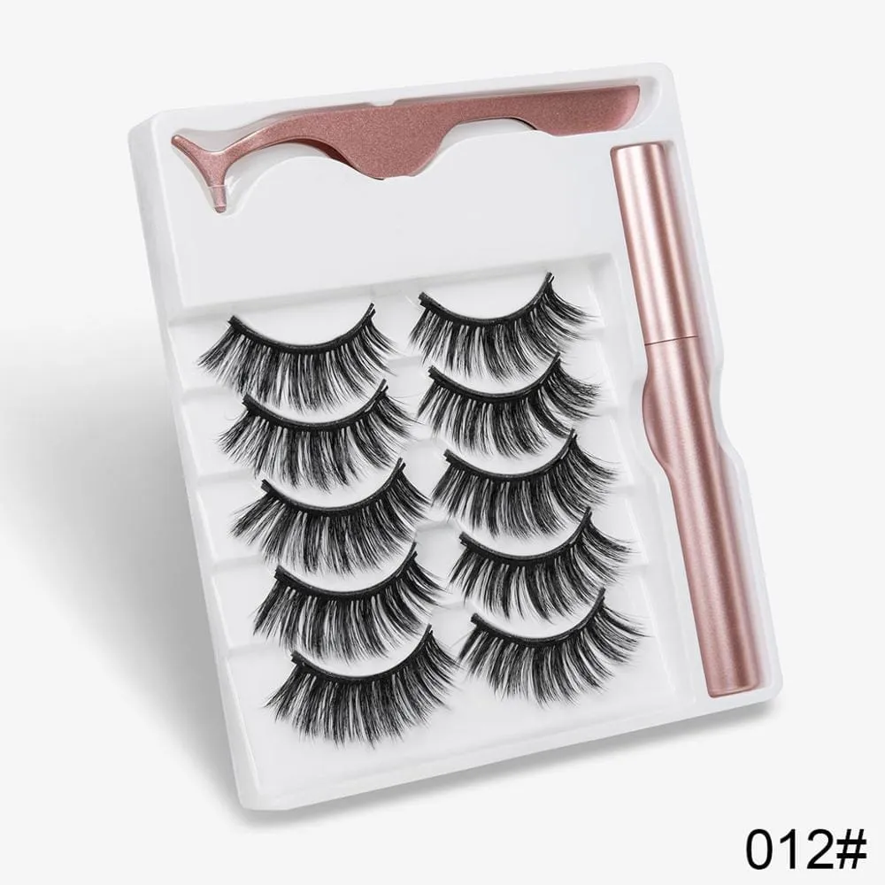5 Pairs Magnetic Eyelashes Natural long Magnetic False Eyelashes