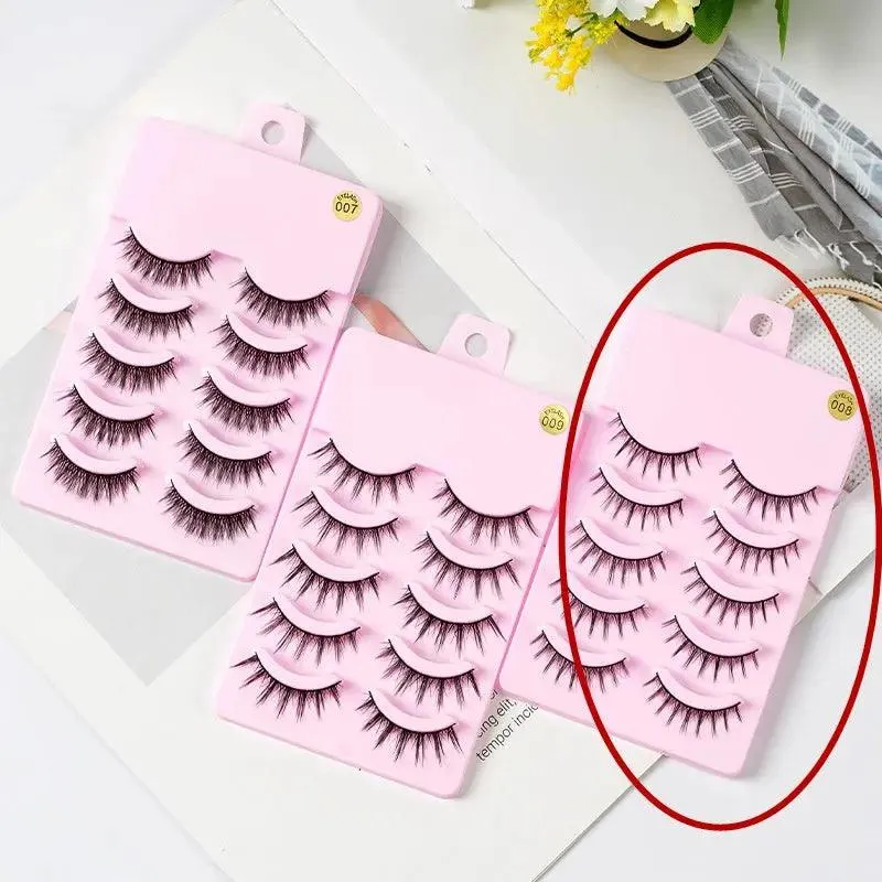 5 Pairs Manga Lashes New Arrival Anime Cosplay Natural Wispy  Korean Makeup | anime eyelashes