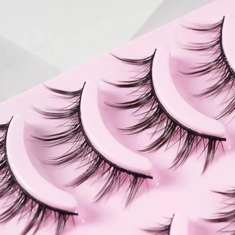 5 Pairs Manga Lashes New Arrival Anime Cosplay Natural Wispy  Korean Makeup | anime eyelashes