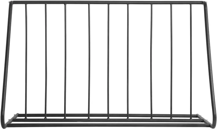 6 Bike Capacity Double-Sided Black Steel Bike Rack Stand, Grid Bicycle Parking Storage Holder
