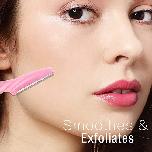 60 Pieces Eyebrow Razor Shaper Trimmer Shaver Women Facial Razor with Precision Cover (Pink, Blue, Yellow)